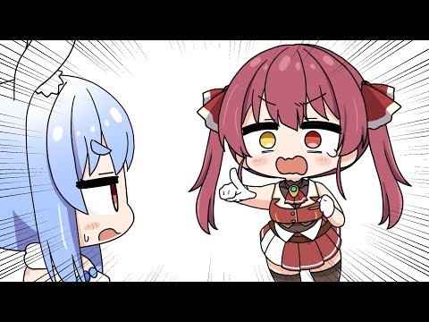 Marine threatens Pekora’s channel with demonetization【Hololive AnimatedClip/Eng sub】【Marine/Pekora】