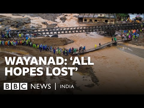 Search for bodies after Wayanad landslide buried hundreds | BBC News