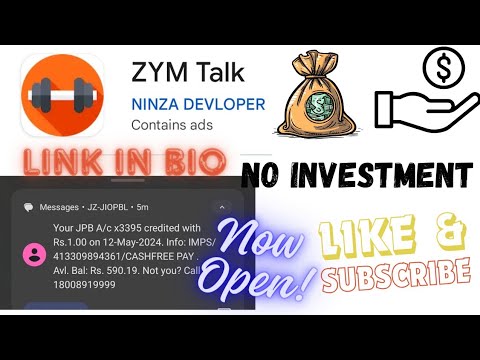 ZYM Talk App Payment Proof | ZYM Talk Real Or Fack | #onlineearning #paytm #upiearningapp