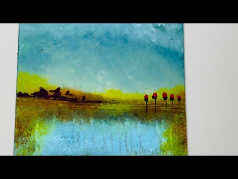 Amazing Textured Abstract Painting Technique made with Sponge 🧽 #abstractpainting #texture #art