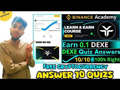 Binance DEXE Quiz Answers || Learn and Earn 0.1 DEXE Quiz Answer Today || What is DeXe