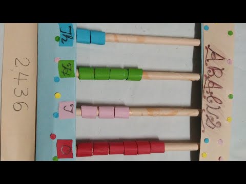 Make an Abacus using Paper | Abacus Model  | Maths project