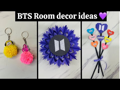 Bts Room decor 💜✨ / how to make Bts room / Save money / bts merch / bts nightlamp / bts twitter