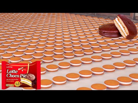 Choco Pie Factory | How Choco Pie Are Made In Modern Food Factory