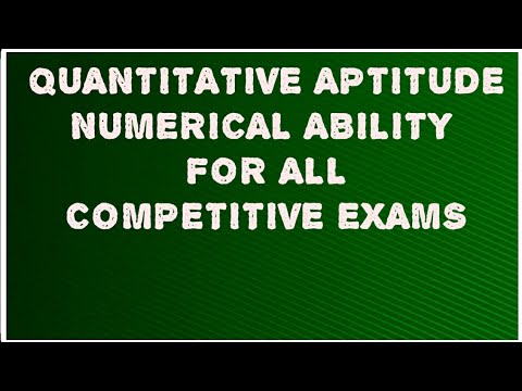 NUMERICAL ABILITY QUANTITATIVE  FULLY SOLVED