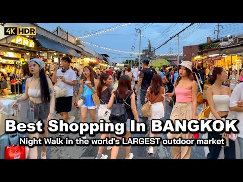 🇹🇭 4K HDR | Best Shopping In BANGKOK | Chatuchak Market the world's LARGEST market