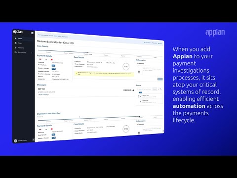 Appian for Payment Investigations