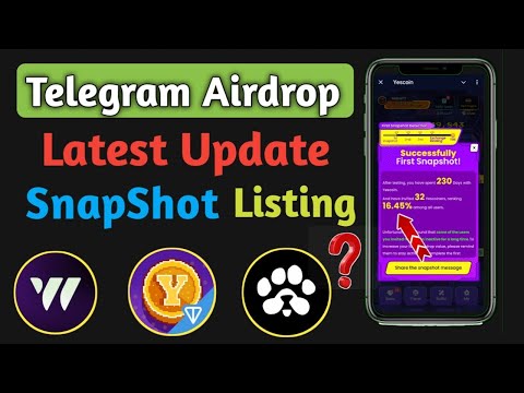 YesCoin Airdrop Update | Paws Airdrop New Update | W Coin Listing Date || Telegram Airdrop Update