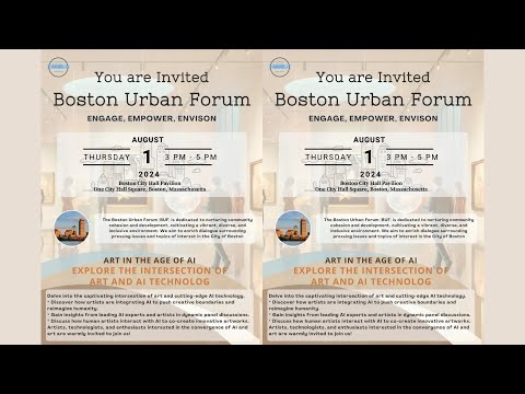 【Boston Urban Forum】EP4丨"Art & AI: Exploring the Future of Human Creativity"