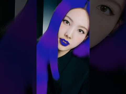 Twice Nayeon with blue and purple hair edit💜#ibispaintx #keditz #gohard #twice #nayeon #mina #sana