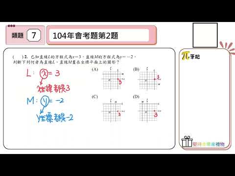 【國中數學會考幫你達B】112會考第七題--類題練習（二元一次方程式的圖形）