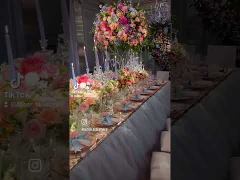 Table Decor inspo.Find it all @decor_essentials Video by @tonymarklew .Wholesaler of event products