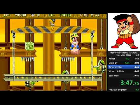 Hammerin' Harry (Arcade) No-Death Speedrun 7:29