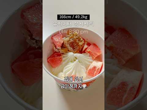 탄단지야채 풀충전하고 요아정 뒷북 치는 유지어터 몸무게는?!🍧