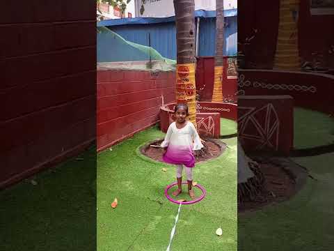 Hulahoop balancing and coordination game #kidsactivities #kids #kidsvideo