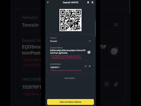 How to withdraw your Hamster Token $HMSTR to binance