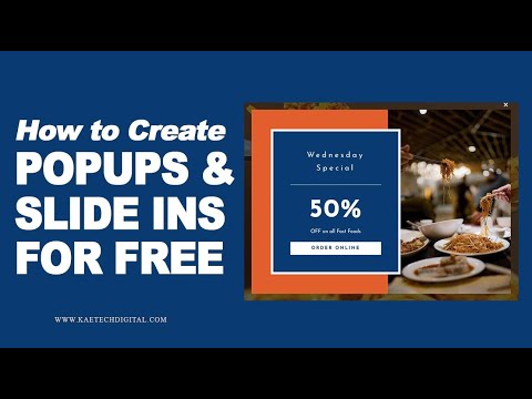 HOW TO CREATE BEAUTIFUL  EMAIL OPTIN POPUP OR SLIDE IN FOR YOUR WEBSITE