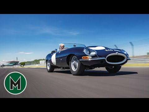 Damon Hill drives his Dad's race-winning Jaguar E-type