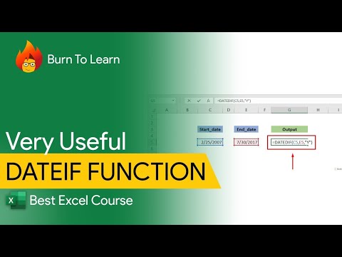 Date Dif function | Excel