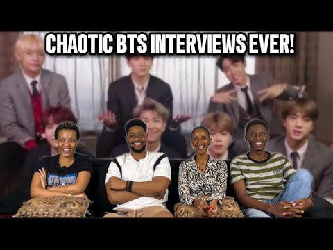 Our Reaction To Most CHAOTIC BTS interviews ever.