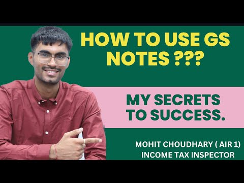 How to use GS Notes in one complete video....by Mohit Choudhary ( AIR 1 ) ITI....#ssc #cgl2023 👍