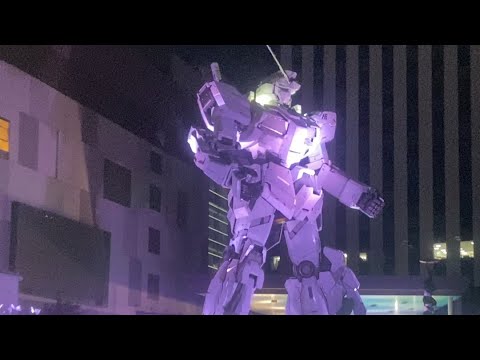 お台場ユニコーンガンダム　夜の演出