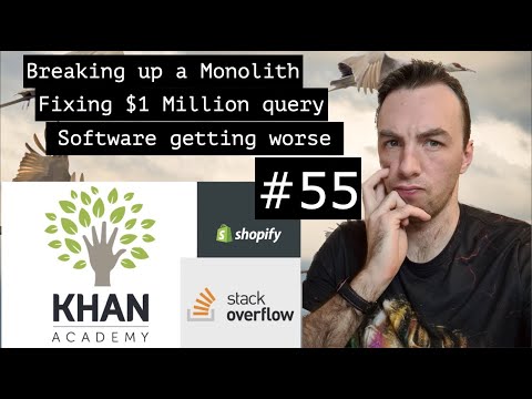 Break-up a monolith, fixing $1 million query and software getting worse in Architecture Weekly #55