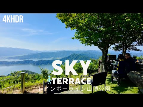 [4KHDR]Walking tour Rainbow line Mountain peak park sky terrace[Japan]レインボーライン山頂公園散策 福井