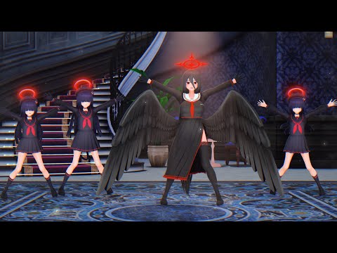 【MMD】うちゅうだいばくはつ - 羽川ハスミ & モブちゃん 【紳士向け】