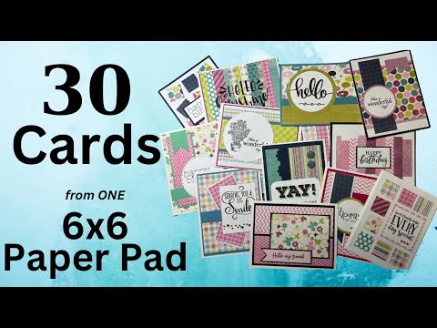 30 CARDS FROM A 6X6 PAPER PAD!   #6x6paperpadideas #useupyour6x6paperpads