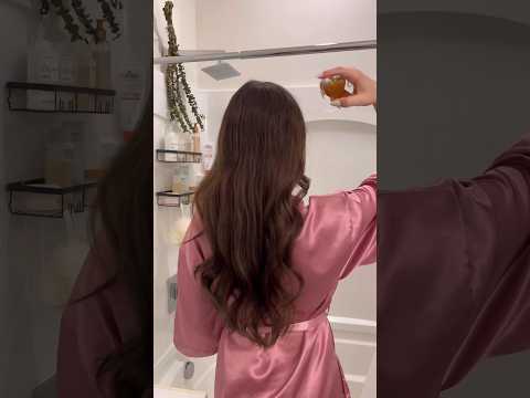 ASMR hair care routine🩷 #haircare #asmr #aesthetic #satisfying