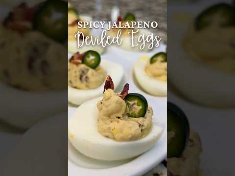 Spicy Jalapeno Deviled Eggs are absolutely delicious. Don't skip these!#recipes