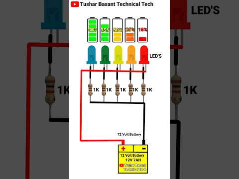 Battery Percentage indicator 12 Volt Battery Connection #shorts