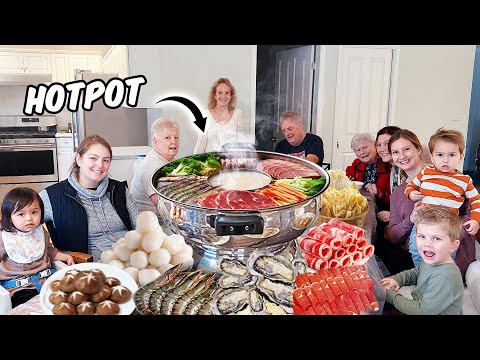 加拿大老外全家第一次吃火锅体验 First time Hotpot dinner