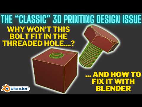 The EASY Fix to the "Classic" 3D Printing Design Problem and How to Fix it in Blender