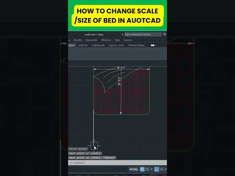 Change size of bed  command in Autocad -"Mastering AutoCAD #autocadshorts