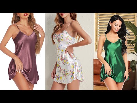 Avidlove Women Sleepwear Satin Nightgown Mini Slip Chemise Short Nightwear