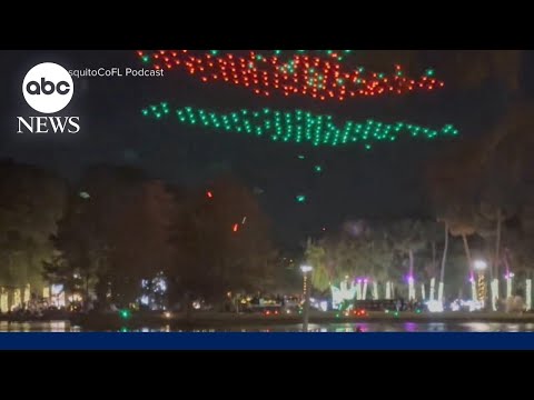 Mishap at holiday drone show in Orlando