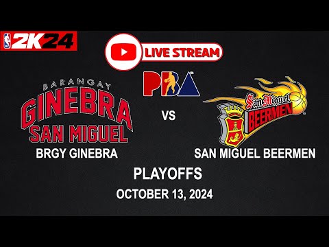 LIVE NOW! BRGY GINEBRA vs SAN MIGUEL BEERMEN | PBA PLAYOFFS | October 13, 2024 | NBA2K24 CPU vs CPU