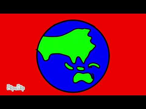 rotating earth Red screen