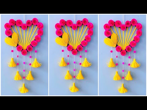 Easy and Quick Paper Wall Hanging Ideas / A4 sheet Wall decor / Cardboard  Reuse /Room Decor DIY