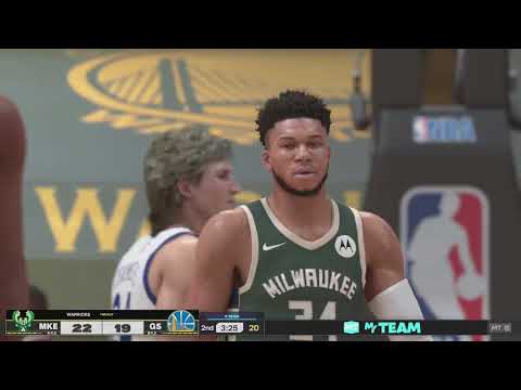 NBA 2K25 All Time Warriors vs Bucks My Team