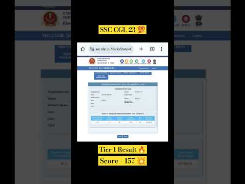 SSC CGL 23 | Tier 1 Result 💯 | CGL 2023 | Pre Result 🔥 | SSC | Government Job Aspirants | Motivation