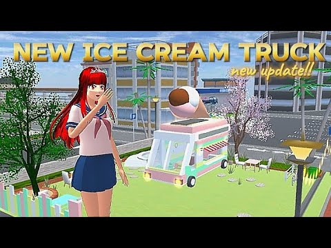 There's a new ice cream truck هناك شاحنة آيس كريم جديدة في Sakura School Simulator