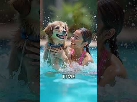 Splashing Fun: Swimming with Dogs #shorts