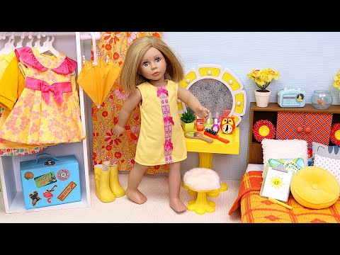 My new yellow bedroom! Play Dolls DIY project