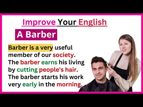 A Barber | English Speaking Practice | Learning English Speaking | Level 1 | Free English Listening