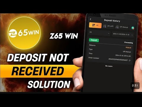 z65win deposit not received || z65win deposit problem || z65win deposit problem solve