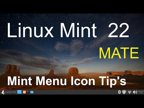 Linux Mint 22 - MATE - Resizing the Small  Mint Menu Icon & Menu Tips.