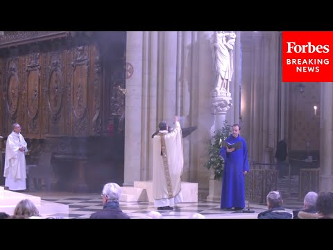 Notre-Dame Cathedral In Paris, France, Holds First Christmas Mass Since Reopening After Fire